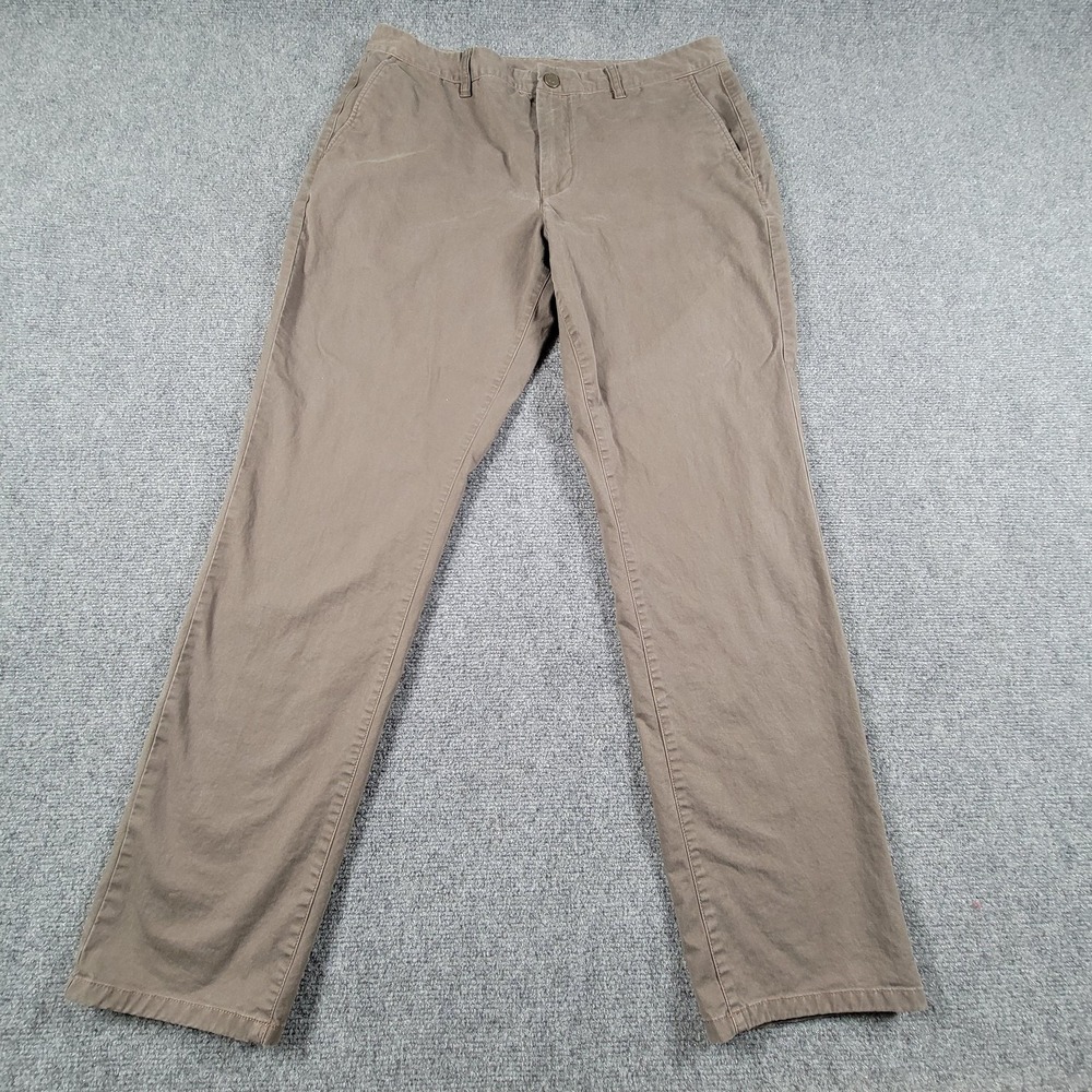 Bonobos Pants Mens 35x32 Brown Taupe Athletic Fit Casual Straight Chino Stretch